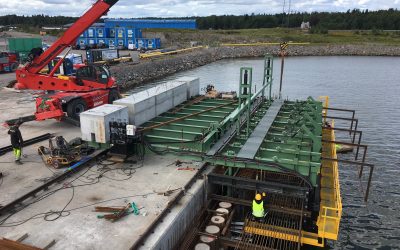 Capping beam installed in Gävle Port