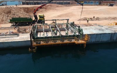 Finishing the work Capping beam Palma de Mallorca Port
