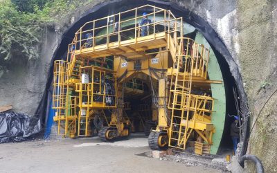 Encofrado para túnel en mina La Línea – Carmelitas